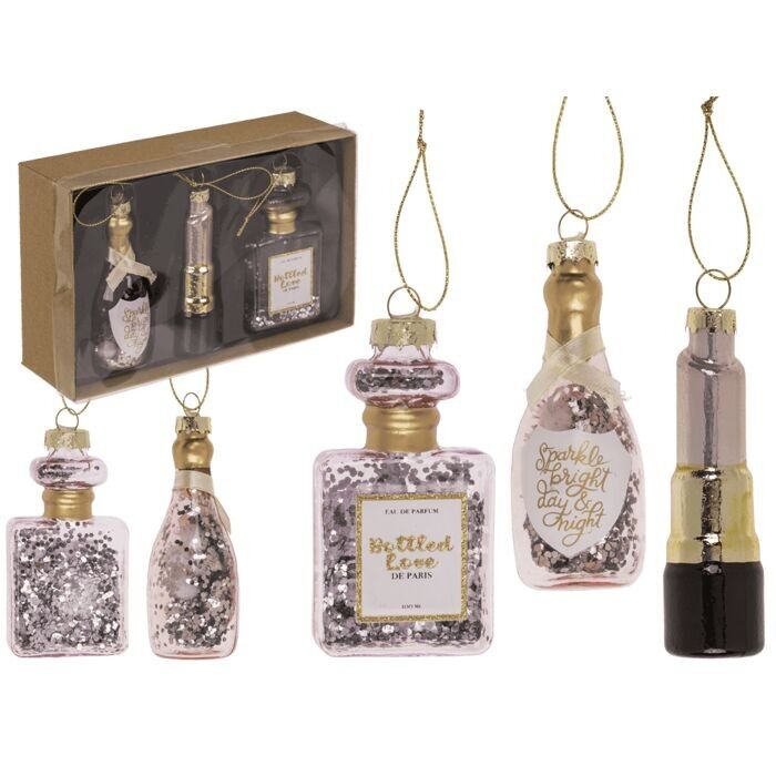 Glas-Baumschmuck, Fancy, 3er Set,X x X x X cm