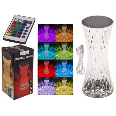 Luce cristallina, con LED che cambia colore,