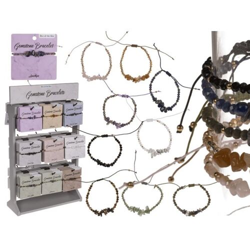 Glas-Armband mit Edelsteinen,