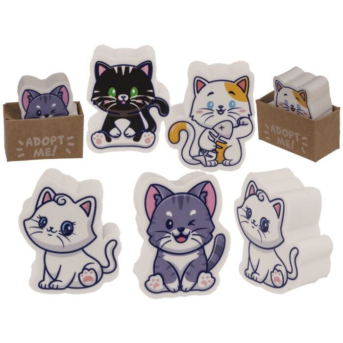 Gomma per cancellare, gatto, ca. 4,2 x 2,3 centimetri,