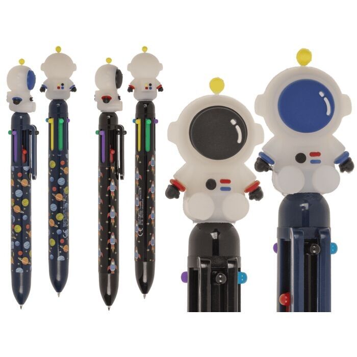 Ballpoint pen with 6-color refills, Space,