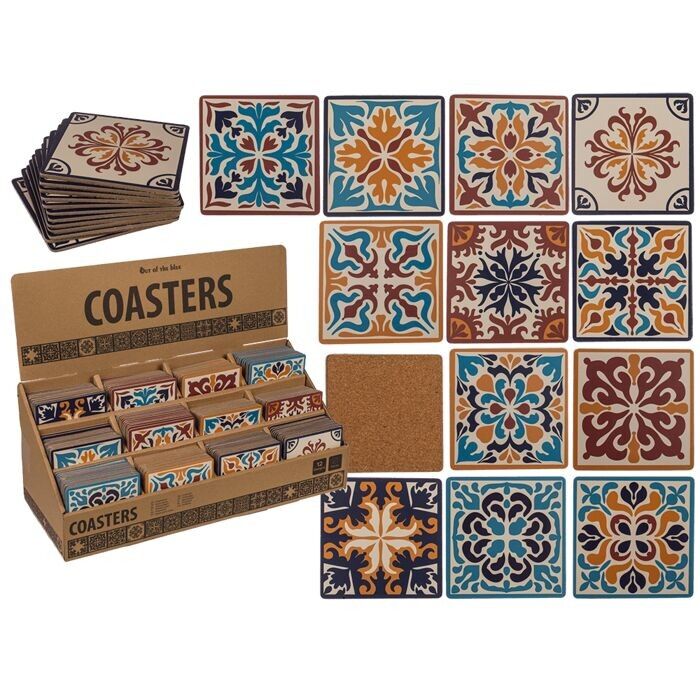 Cork coasters, mosaic,