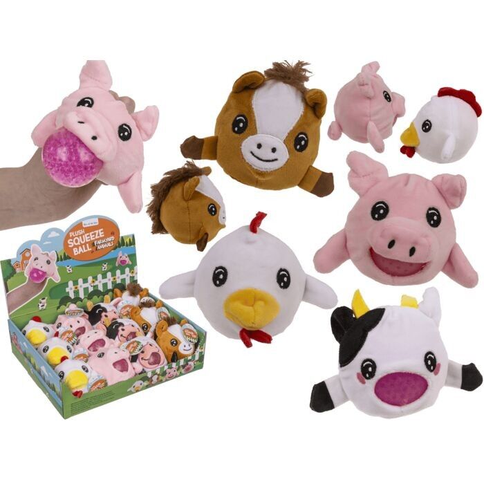 Plush squeeze ball, farm animals,