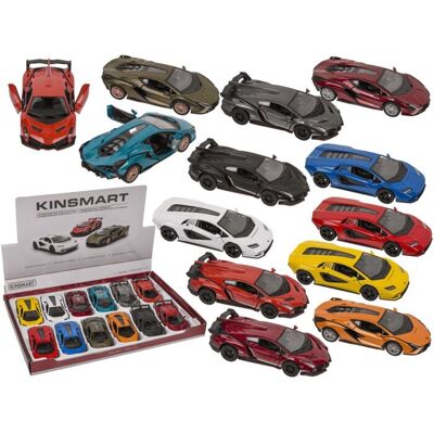Modellino di auto in metallo con motore pull-back, Lamborghini,