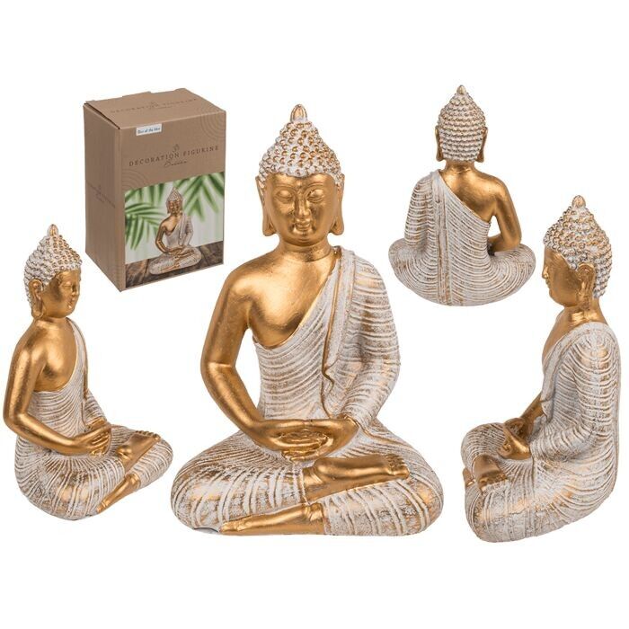 Decorative figure, Buddha, approx. 11 x 9 x 16.5 cm,