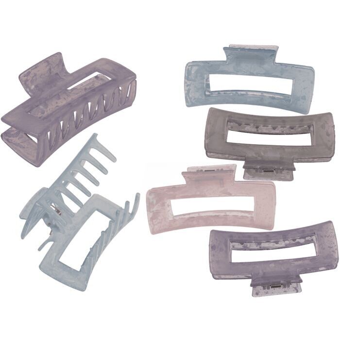 Hair clip, square, Marble,