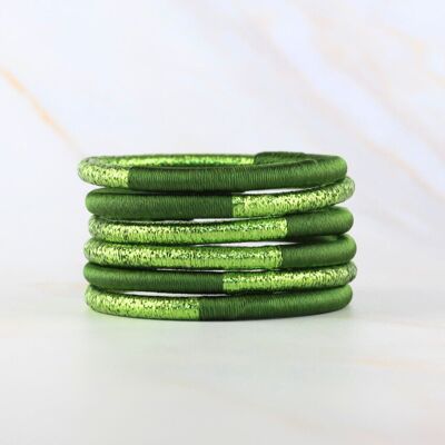 Brazalete marroquí Dahabi Duo verde