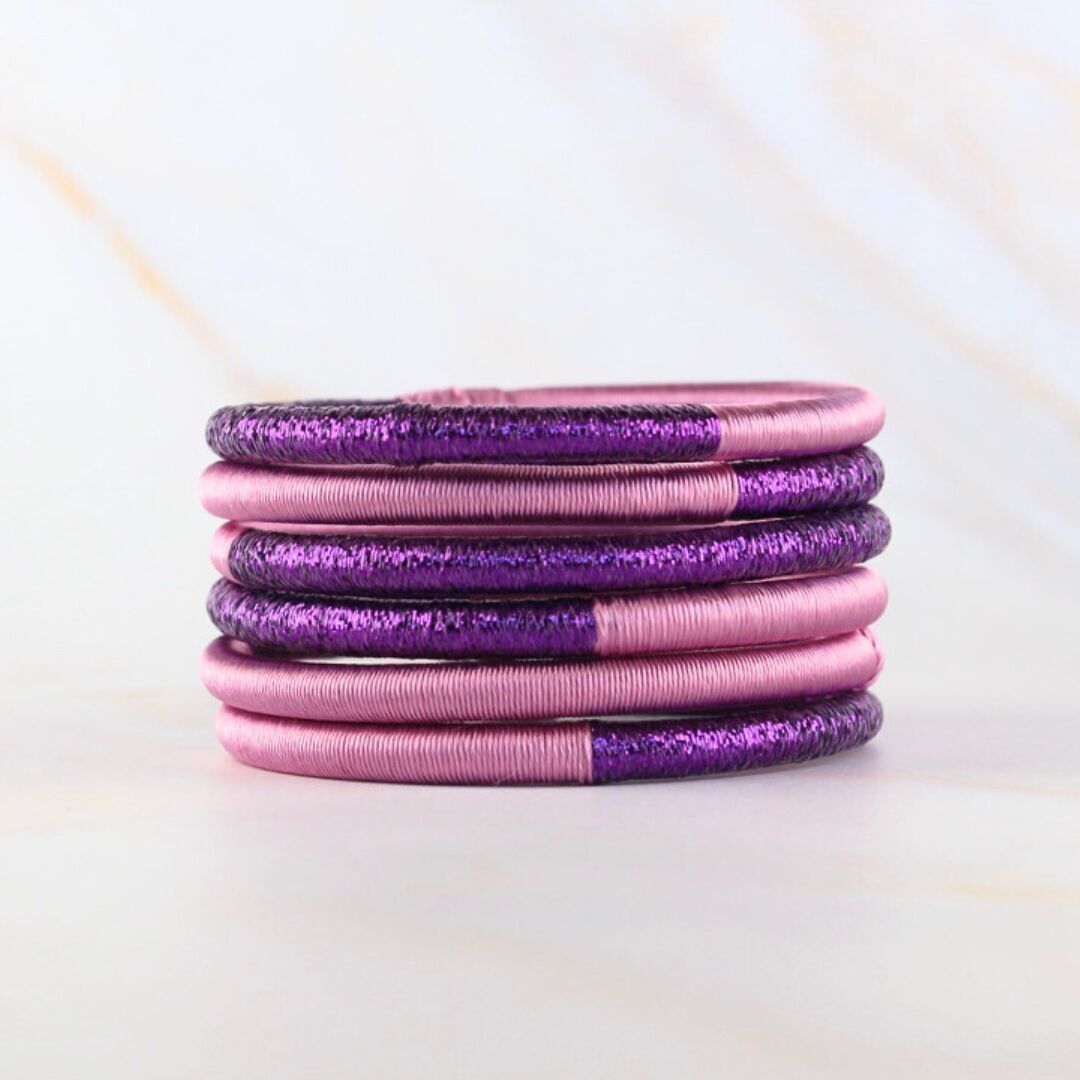 Moroccan bangle Dahabi Duo Purple