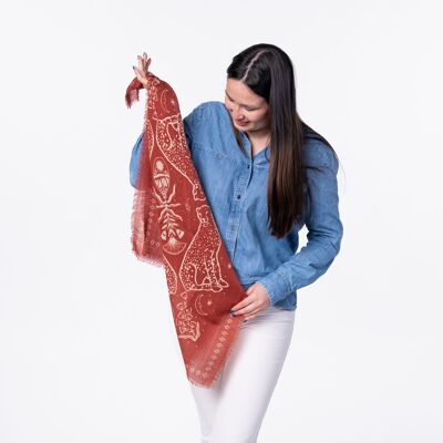 Sacha Terracotta 100% Wool Bandana