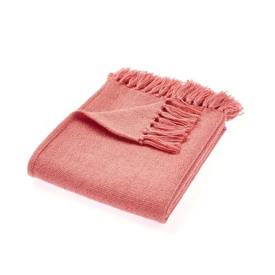 Alfombra Hug Rug tejida lisa, color rosa coral