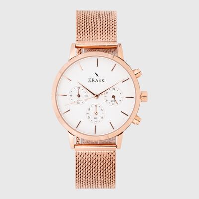 Zoë | Rosé Goud | Mesh | 38 mm