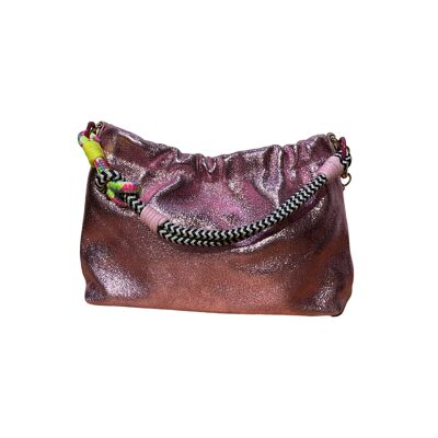 Bolso de piel iridiscente Plissa