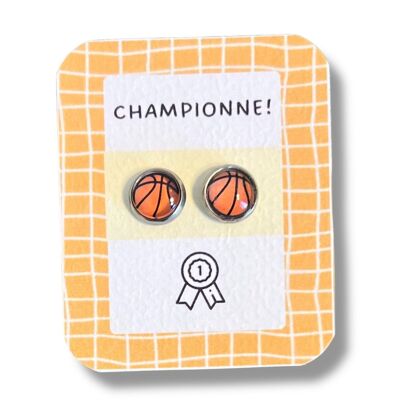 Children's Basketball Stud Earrings