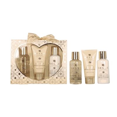 BELLE Luxury In Gold - Gold Bath Trio Set