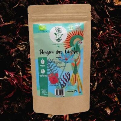 Exotic fruit infusion - Caribbean dive - 80g loose bag