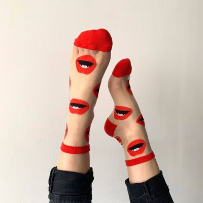 Transparent Mouth Socks