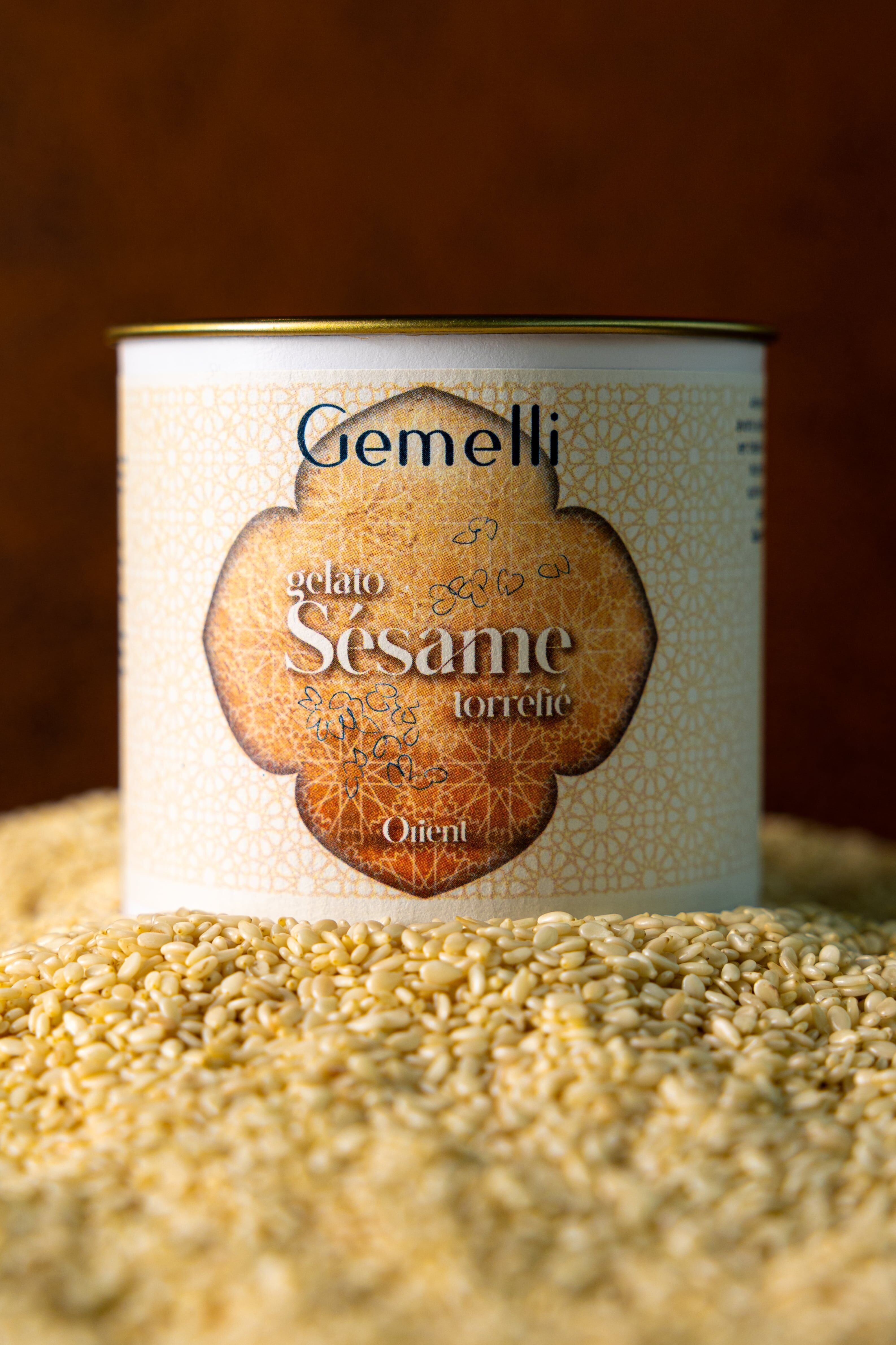 Glace artisanale Sésame Torréfié - 12 pots de 100ml