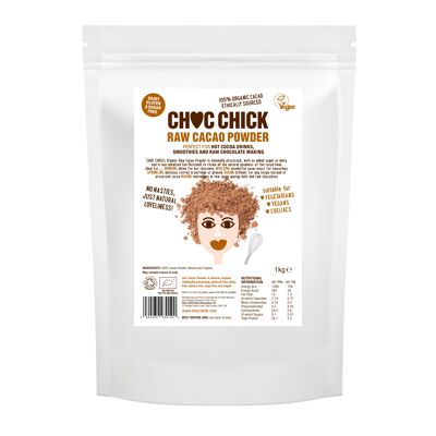 Polvo de Cacao Crudo Orgánico Choc Chick 1kg