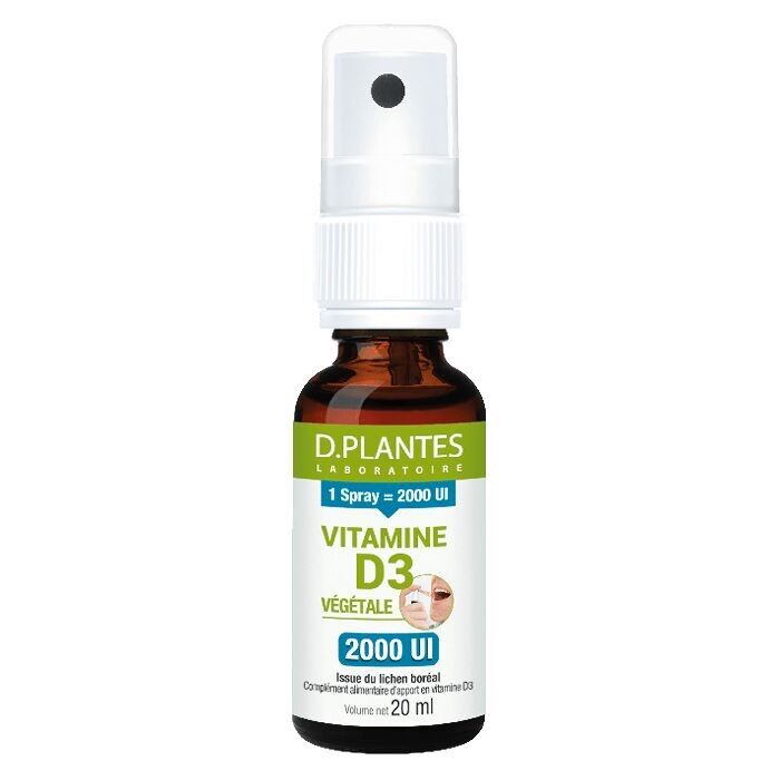 Display mit 6 pflanzlichen Vitamin D3 2000 IE Sprays à 20 ml D.Pflanzen