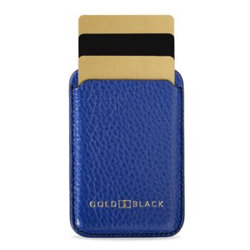 iPhone MagSafe Wallet - cuir avec gaufrage nappa, bleu 2