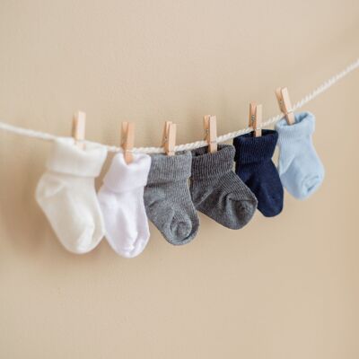 iN ControL 2pack RIB newborn socks with folded cuff