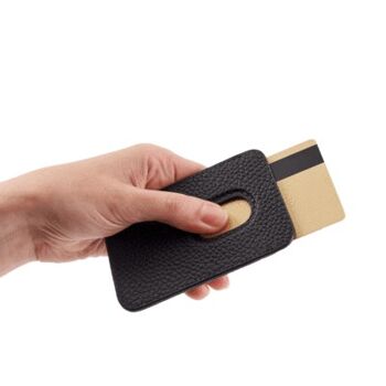 iPhone MagSafe Wallet - cuir avec gaufrage nappa, noir 3