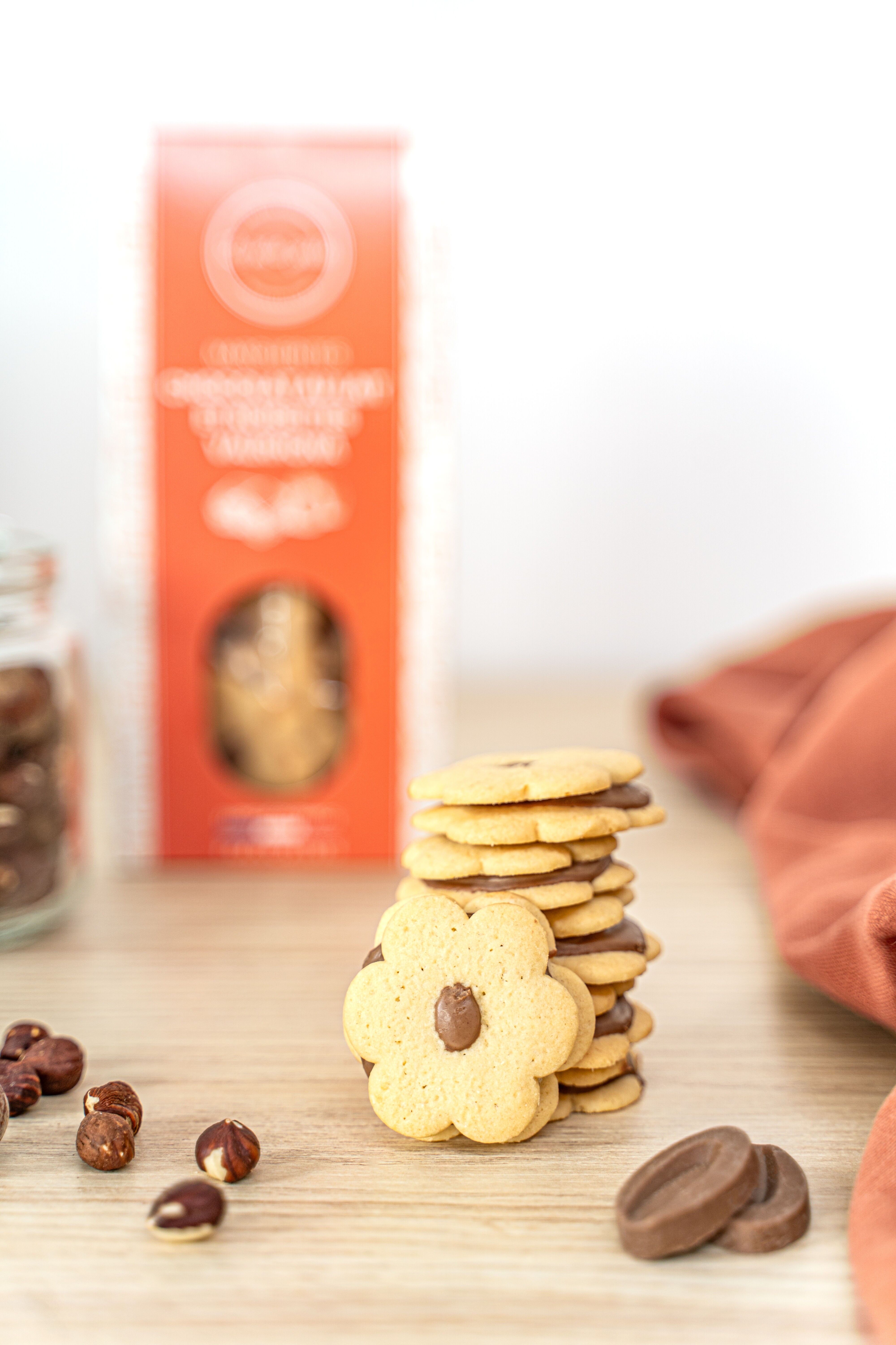 Biscotti - Margherite - Cioccolato al latte alla nocciola Azélia Valrhona