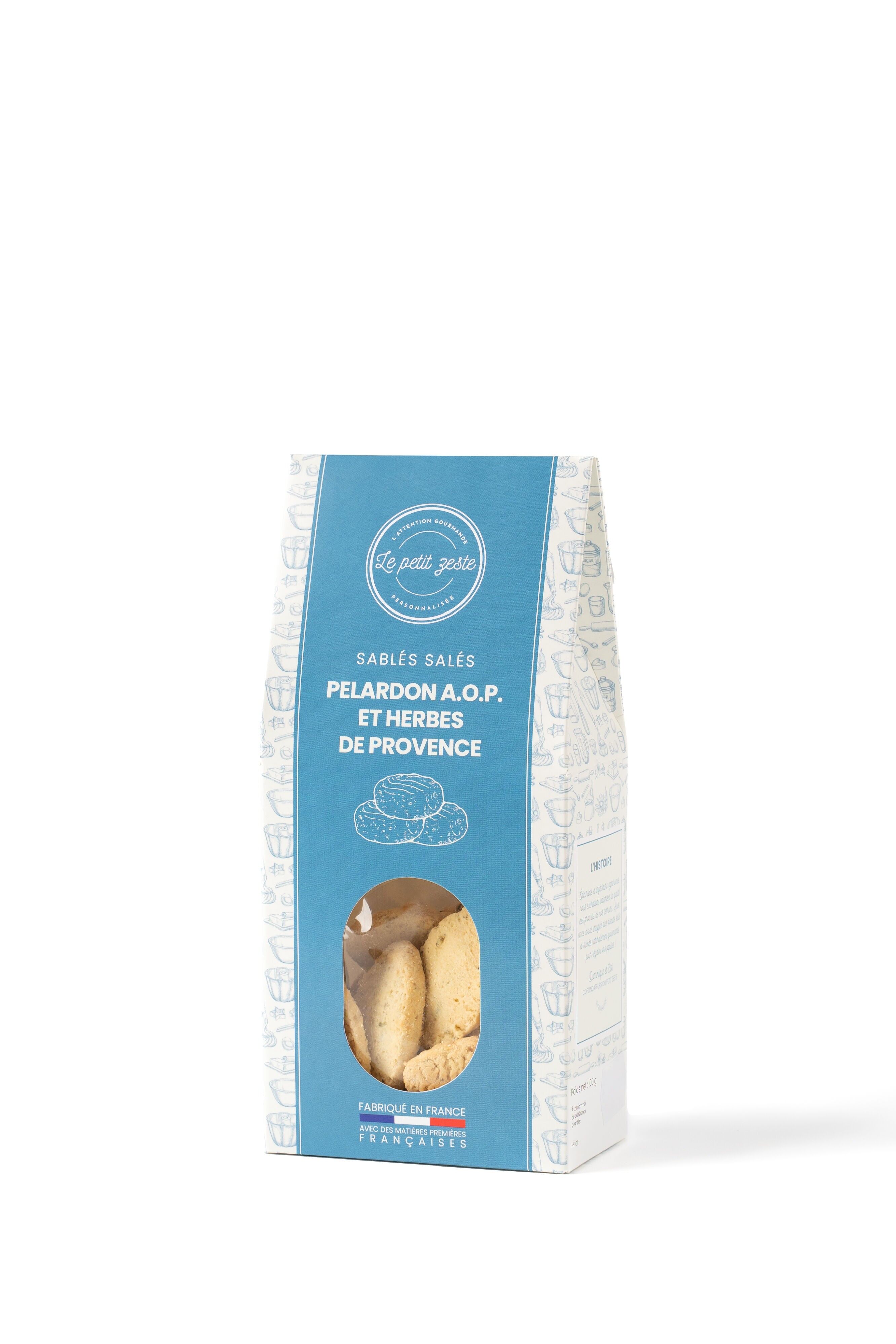 Aperitif biscuits - Savory shortbread - Pélardon A.O.P from Cévennes and herbs from Provence