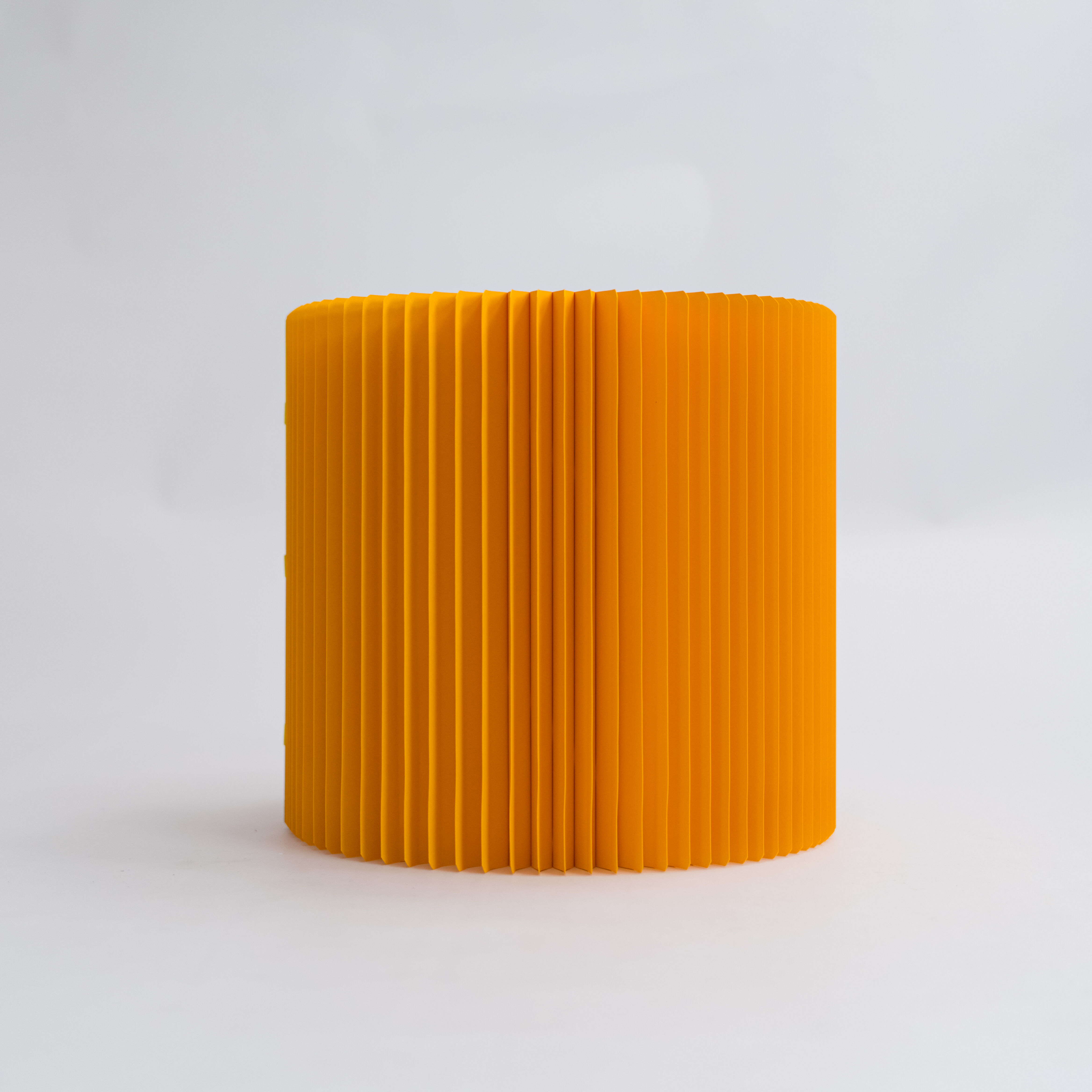 Foldable Circular Paper Table - Yellow - 50cm ⌀ x 70cm H