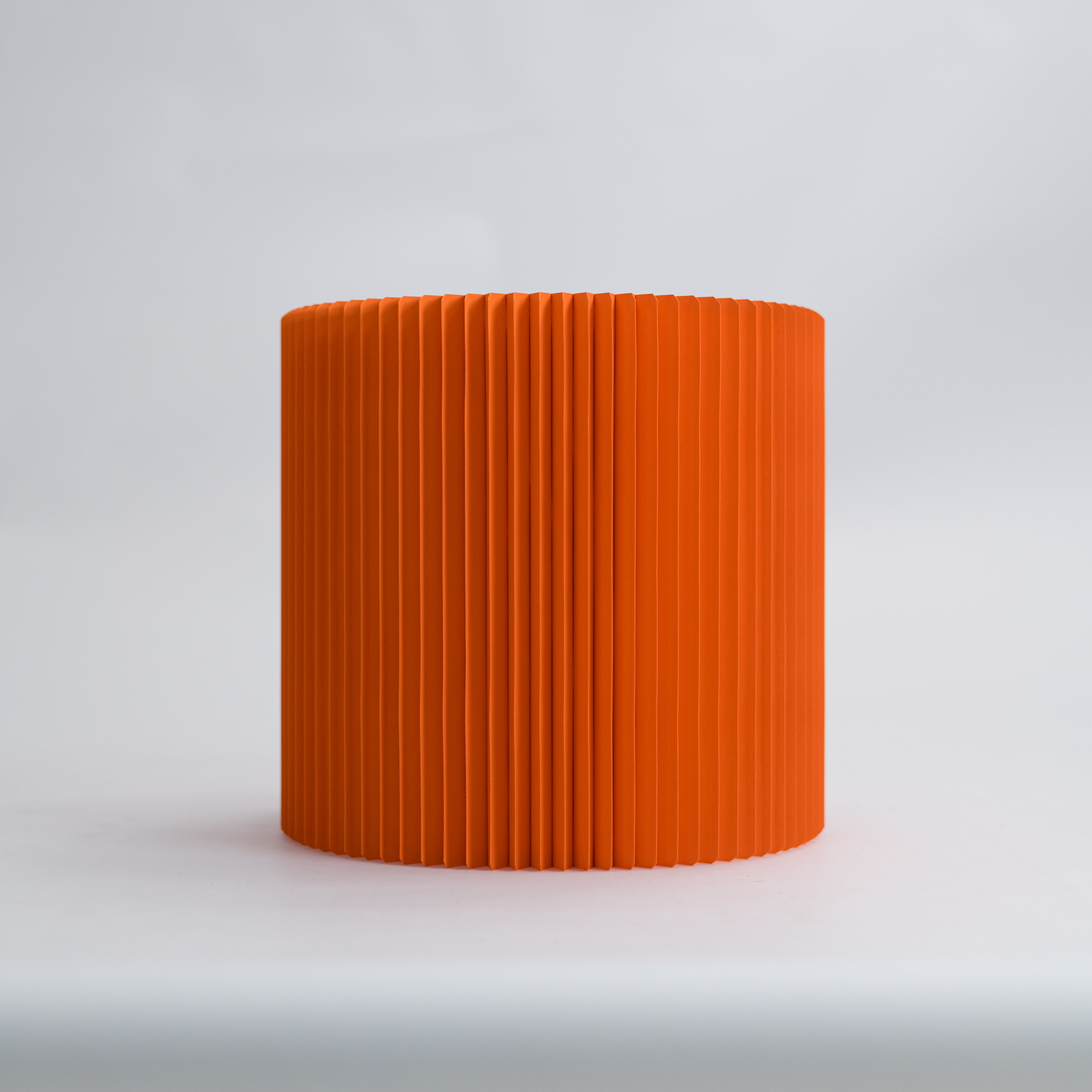 Foldable Circular Paper Table - Orange - 50cm ⌀ x 50cm H