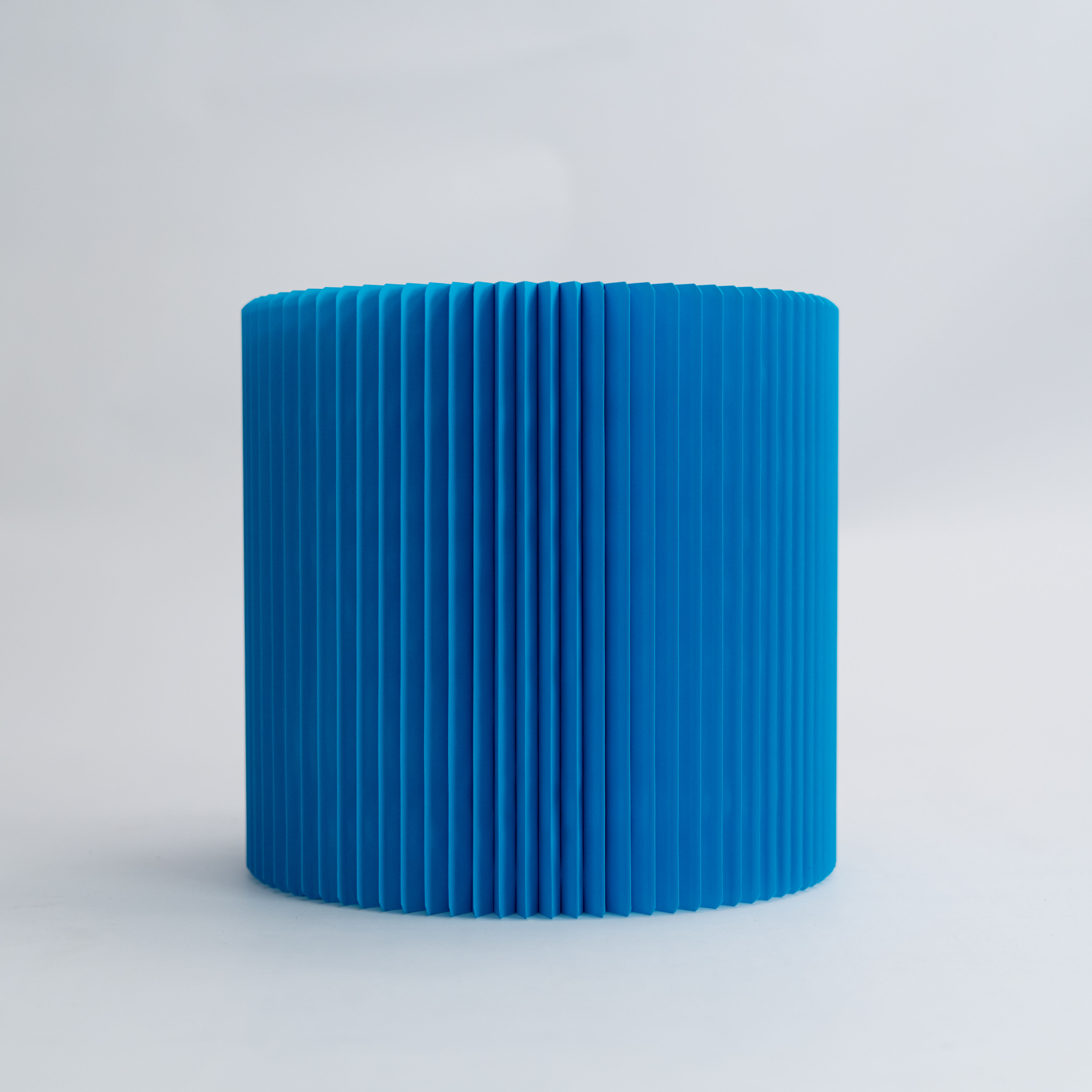 Foldable Circular Paper Table - Blue - 50cm ⌀ x 50cm H