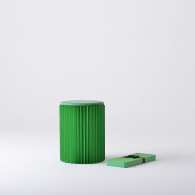Tavolo pieghevole di carta circolare - Verde - 50 cm ⌀ x 70 cm H