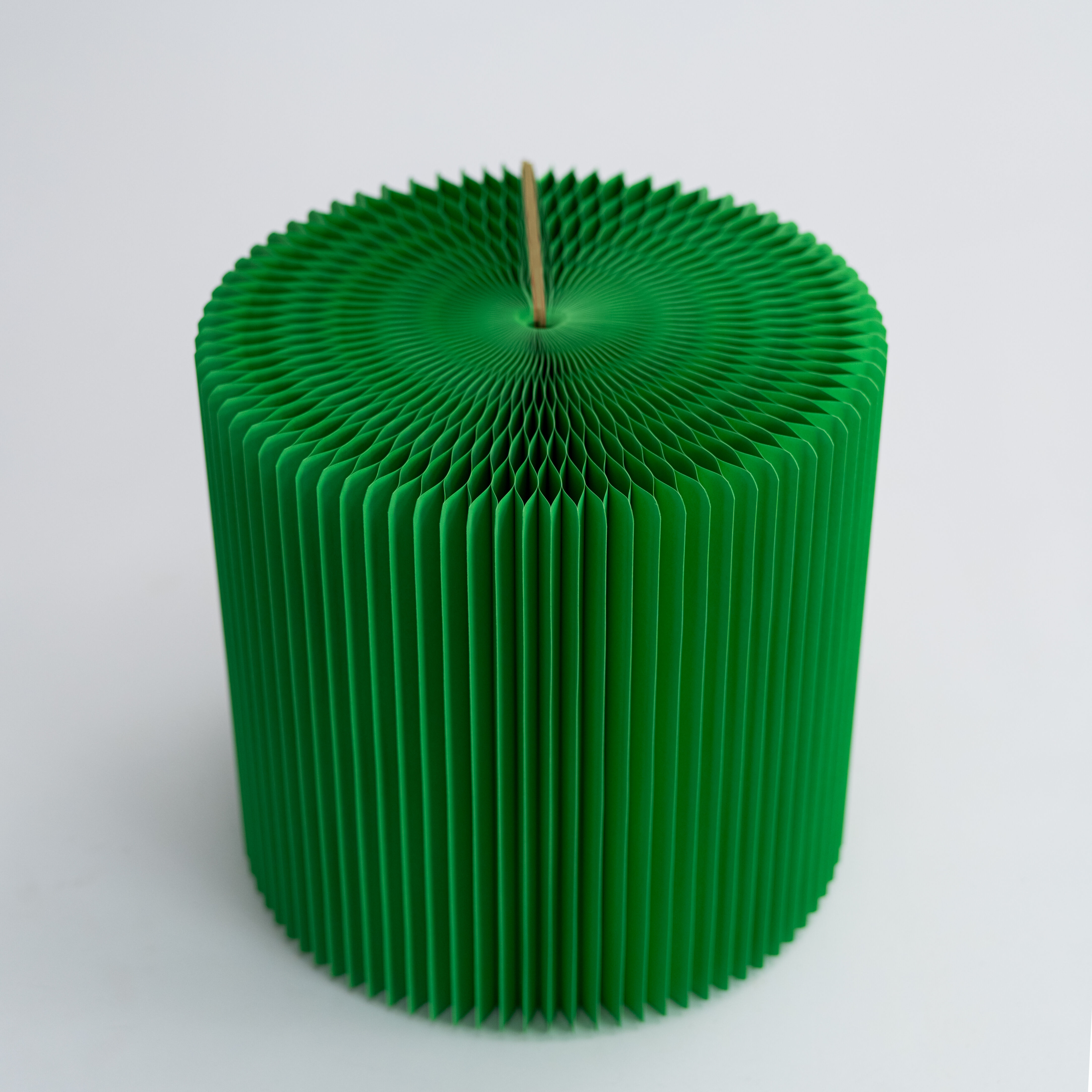 Foldable Circular Paper Table - Green - 50cm ⌀ x 50cm H