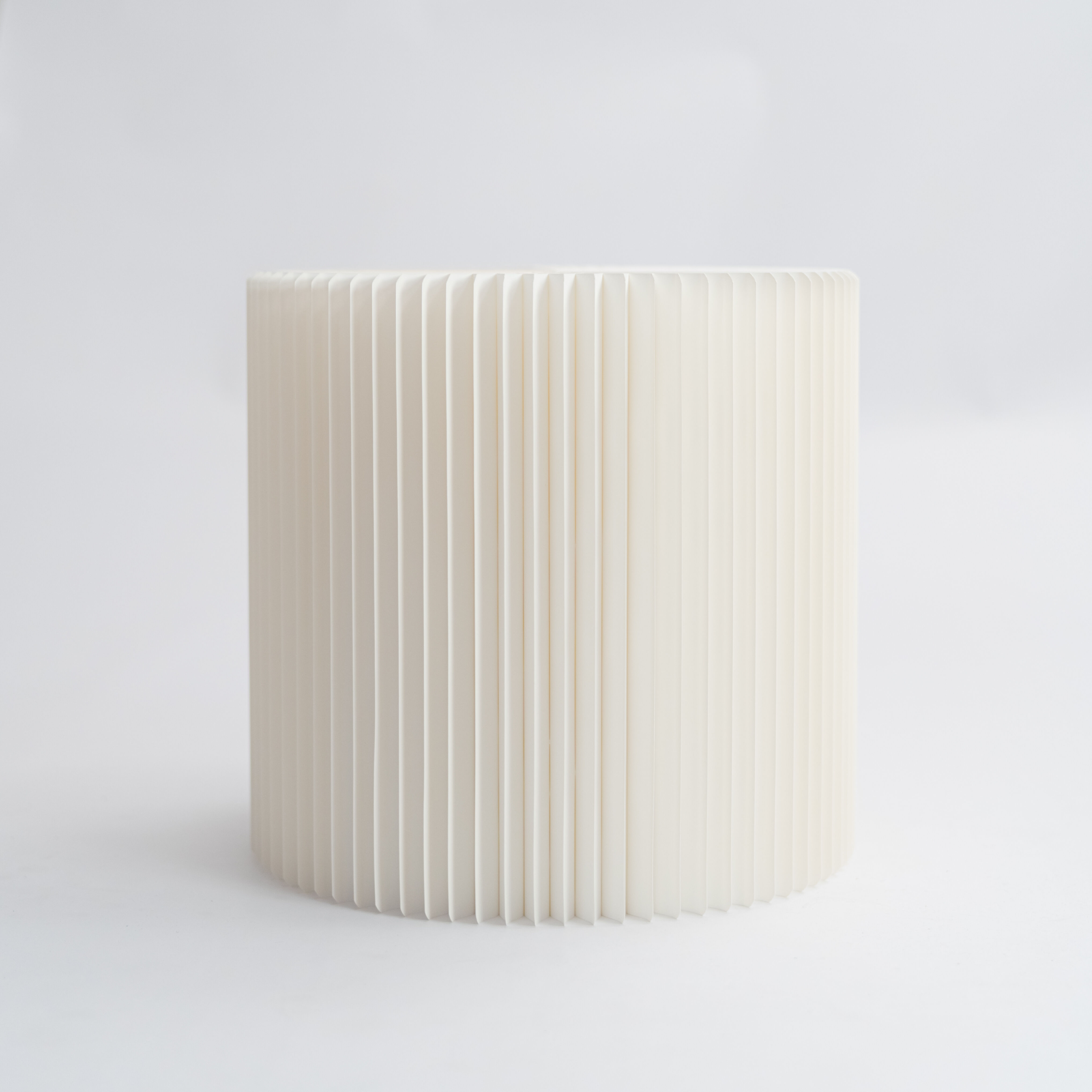 Foldable Circular Paper Table - White - 50cm ⌀ x 50cm H