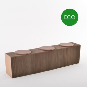 Banc en papier pliable - Recyclé - 300 cm L x 38 cm P 1