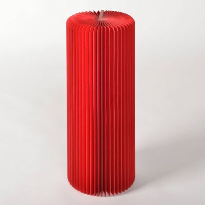 Mesa de exhibición de pilar - Rojo - 30cm ⌀ x 110cm H