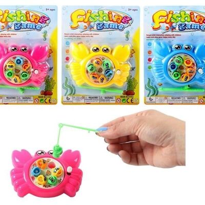 Gioco di pesca a carica a forma di granchio, 3 colori assortiti, B/C