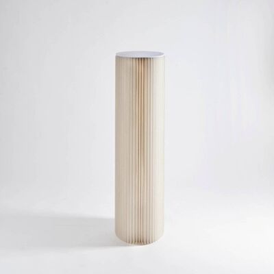 Mesa de exhibición de pilar - Blanco - 30cm ⌀ x 110cm H