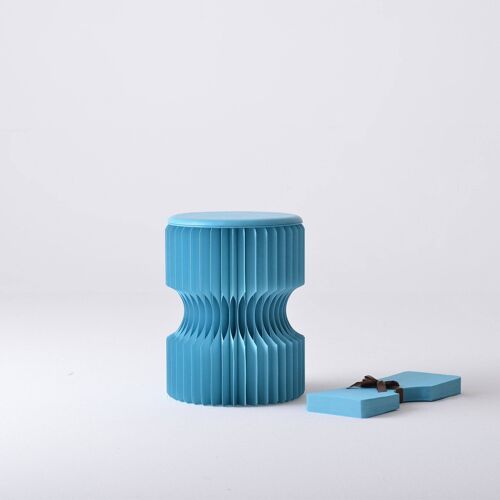 Diablo Paper Stool - Blue - 30⌀ x 38cm H