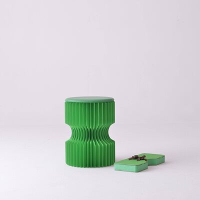 Tabouret en Papier Diablo - Vert - 30⌀ x 28cm H