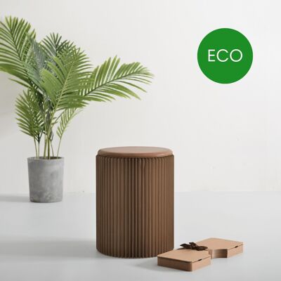 Tabouret Concertina en papier - Recyclé - 30⌀ x 28cm H