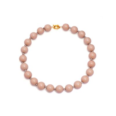 Collana con sfere di resina a forma di L - Fiore di menta -