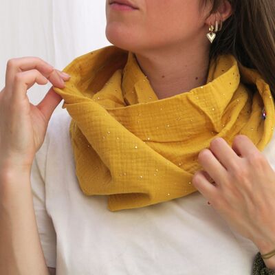 Foulard en double gaze de coton