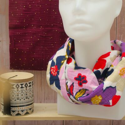 Foulard en double gaze de coton