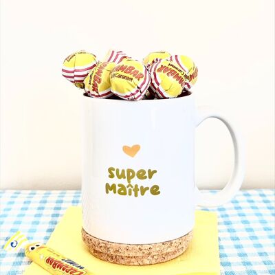Tazza Pop con tappo in sughero "Maître"