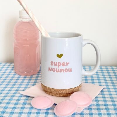 Tazza Pop con tappo in sughero "Nanny"