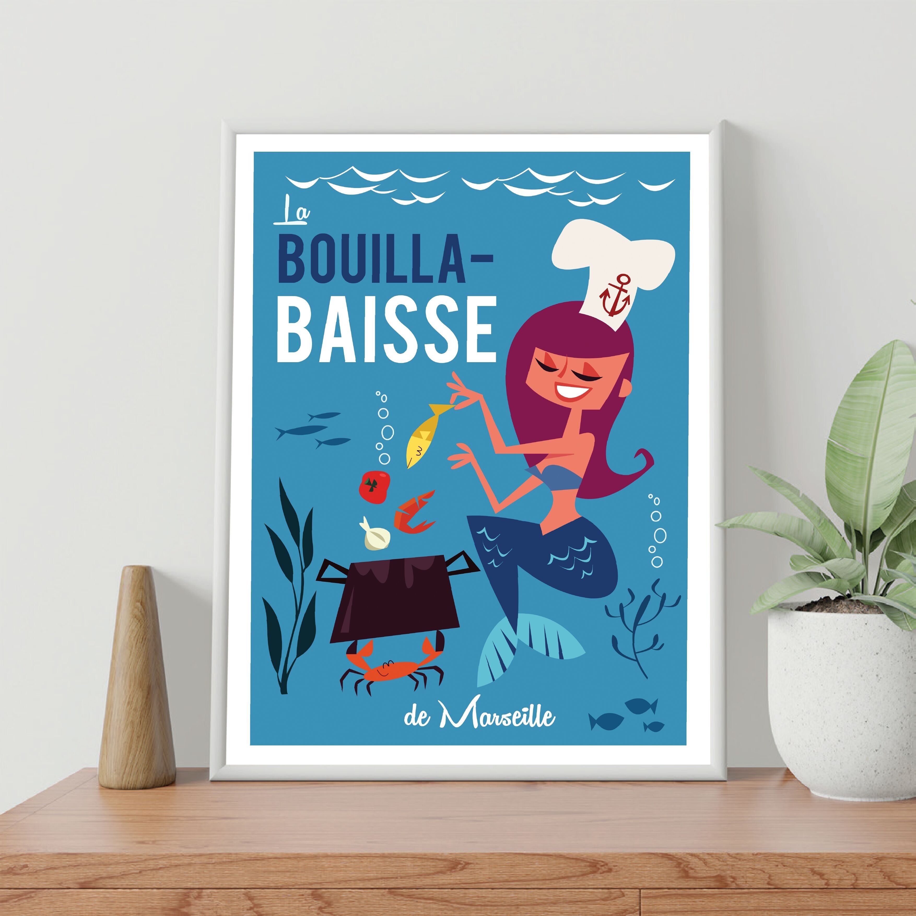 POSTER 30 CM BY 40 MARSIGLIA BOUILLABAISSE