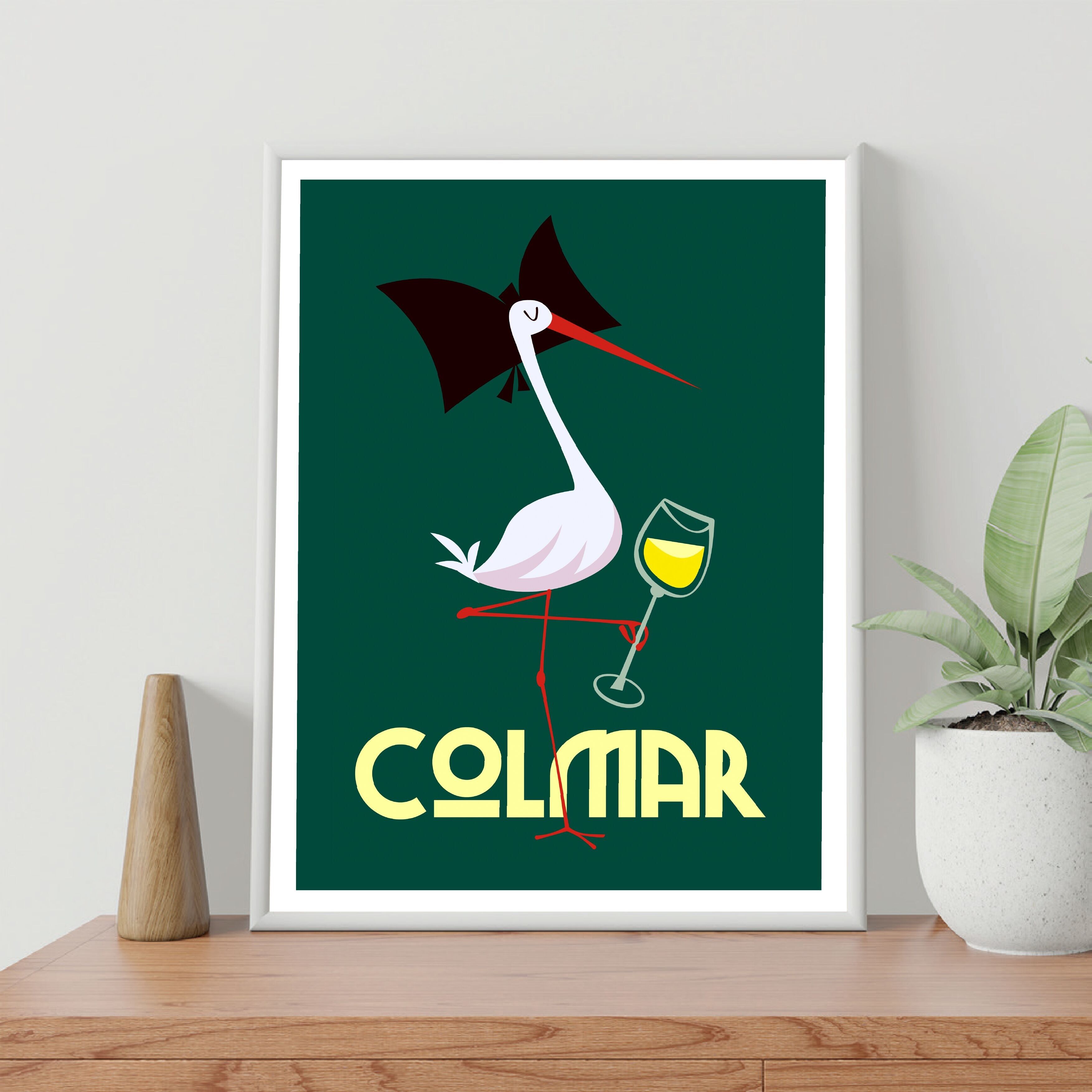 POSTER 30 CM PER 40 CICOGNA DI COLMAR