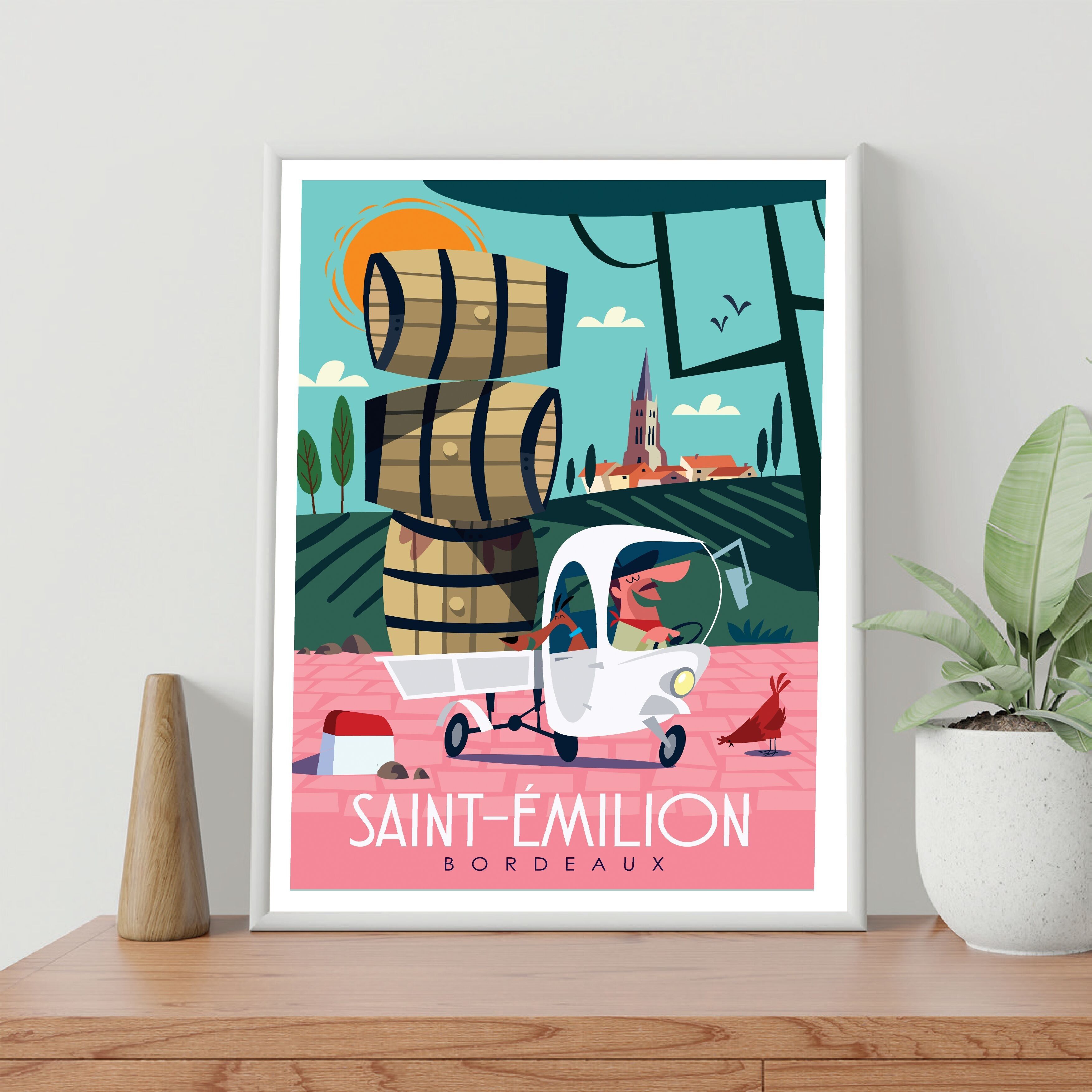 POSTER 30 CM PER 40 CM SAINT-EMILION