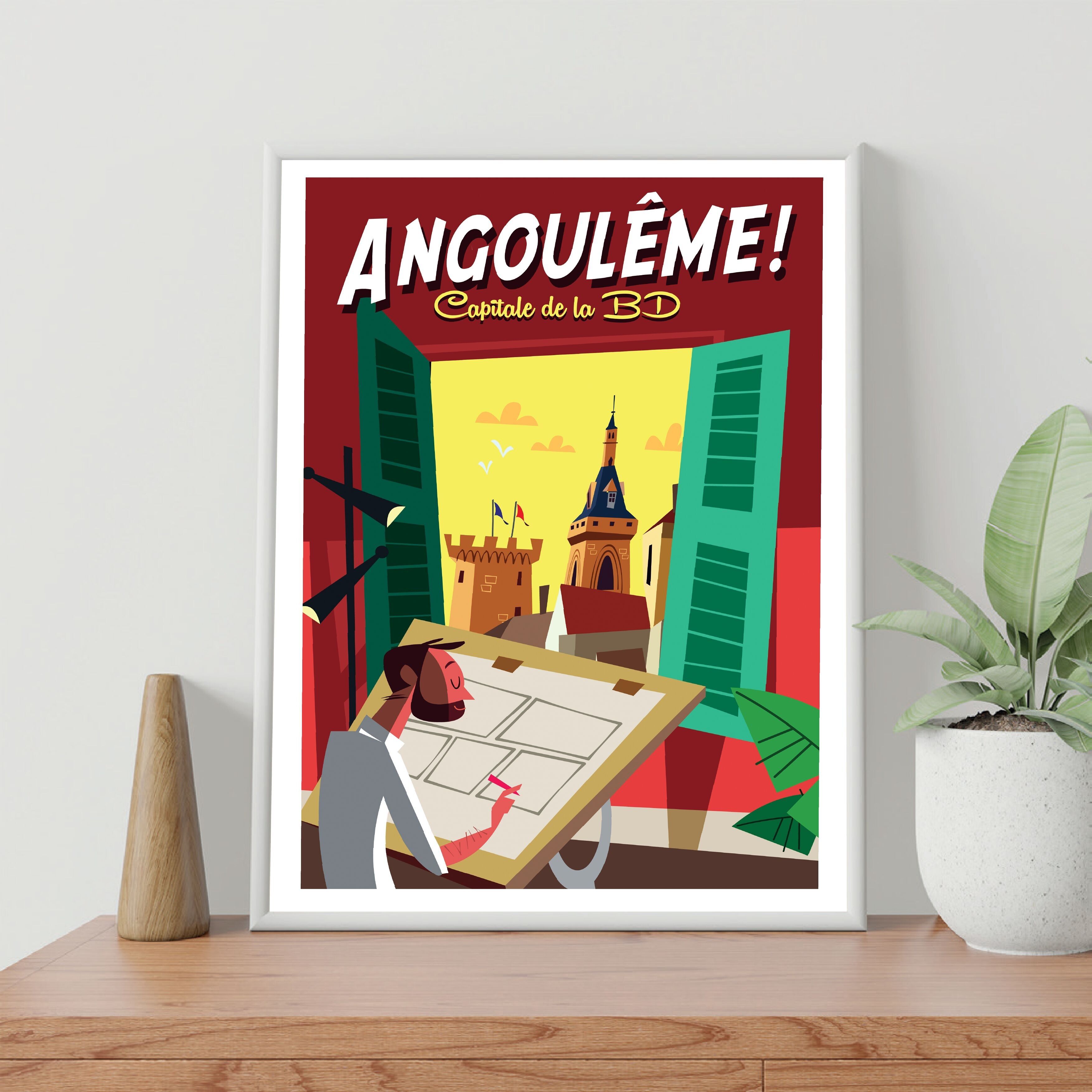 POSTER 30 CM X 40 ANGOULÊME CAPITALE DEL FUMETTO